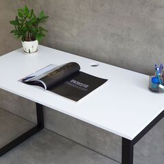 Bàn làm việc Rec-D chân thép 2.5x5