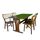 Bộ bàn ăn 4-6 ghế Kazuno 02 mặt gỗ