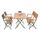 Bộ bàn ghế băng chân sắt xếp gọn 4-6 chỗ Reford