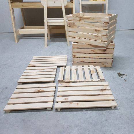 Combo 3 hộp gỗ vuông Forest để đồ