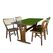 Bộ bàn ăn 4-6 ghế Kazuno 02 mặt gỗ