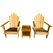 Bộ bàn ghế quạt Adirondack gỗ keo
