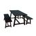 Bộ bàn ghế băng 1m4 Anker gỗ cao su