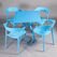 Bộ bàn vuông 2-4 ghế Iris 01 nhựa PP