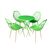 Bộ bàn 2-4 ghế nhựa Fusia chân thép