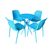 Bộ bàn 2-4 ghế không tay Gardia nhựa PP đúc