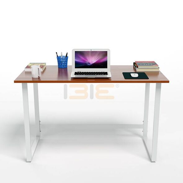 Bộ bàn Rec-F trắng màu cánh gián và ghế Eames chân gỗ trắng