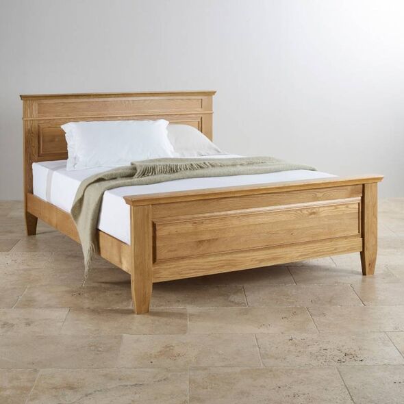 Giường đôi Classic gỗ sồi