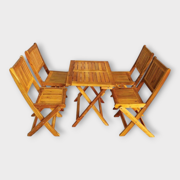 Bộ bàn xếp mini 2-4 ghế Timor gỗ keo