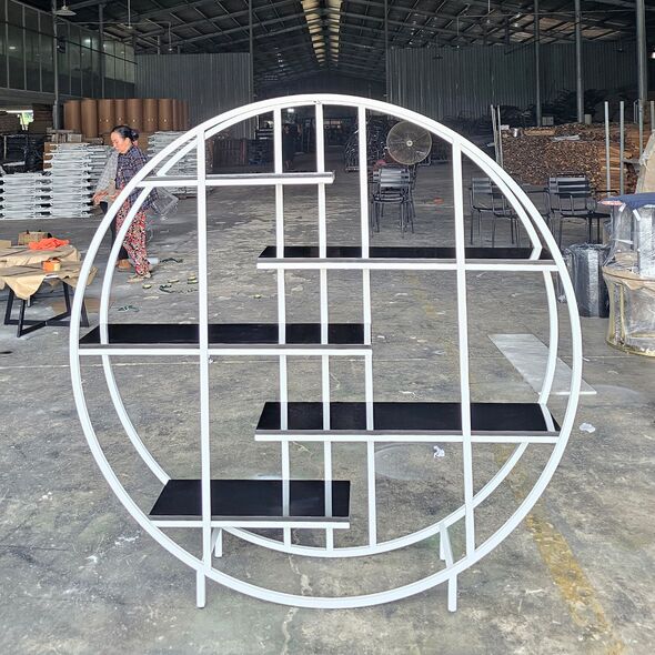 Kệ tròn trưng bày AK019 mặt gỗ