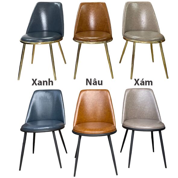 Ghế bọc nệm Grace chân thép