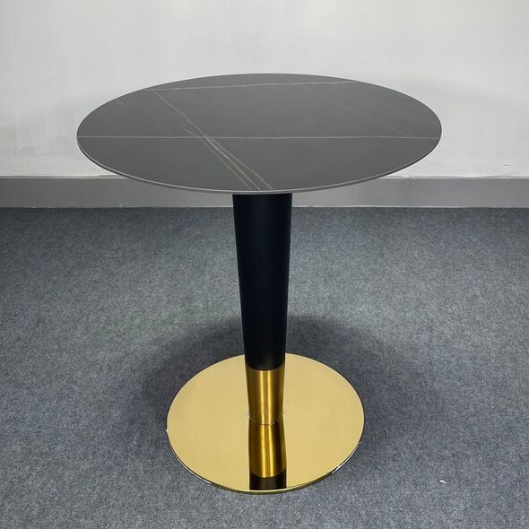 Bàn tròn Lynda chân côn bọc inox