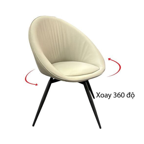 Ghế bọc nệm yên xoay Verdi chân thép