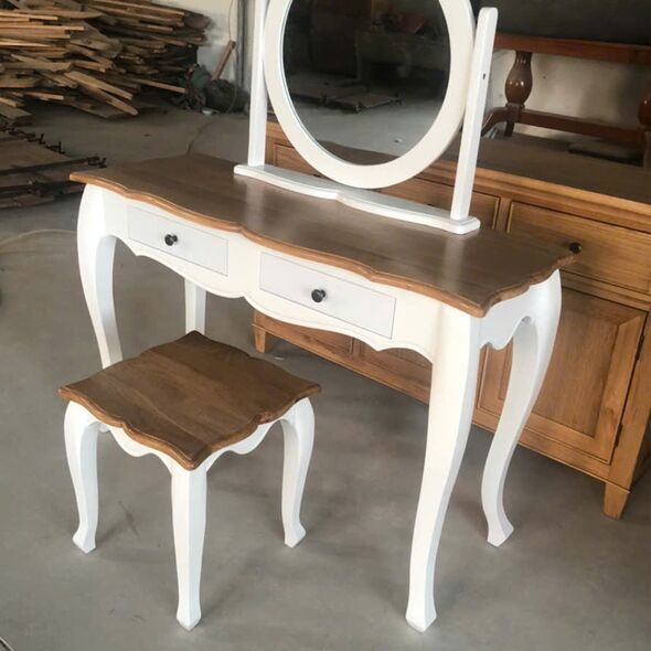 Bộ bàn trang điểm Bella gỗ sồi