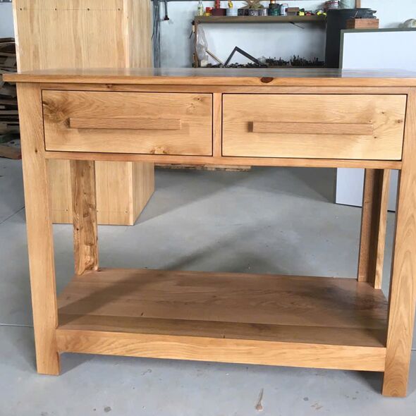 Bàn console Rivermead gỗ sồi