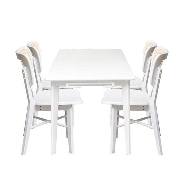Bộ bàn ăn 4-6 ghế Kazuno mặt gỗ