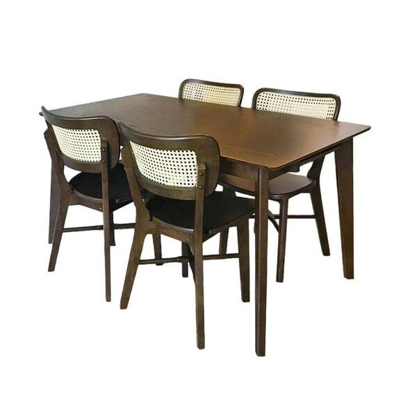 Bộ bàn ăn 4-6 ghế Kazuno mặt gỗ