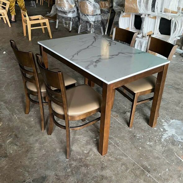 Bộ bàn ăn mặt vân đá 4-6 ghế Ulsan