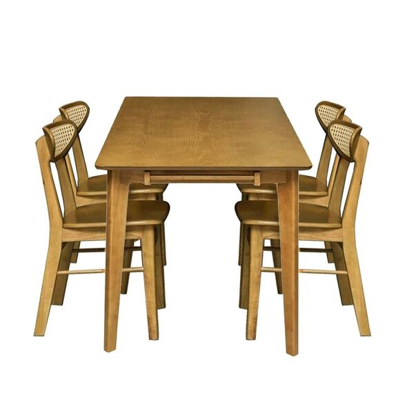 Bộ bàn ăn 4-6 ghế Viva mặt gỗ
