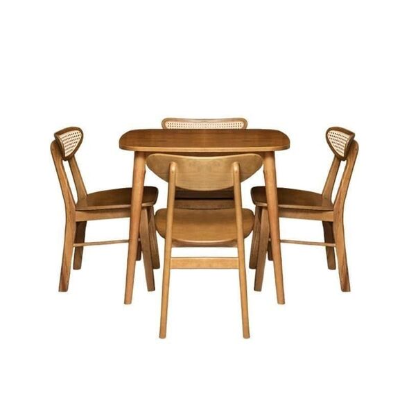 Bộ bàn vuông 2-4 ghế Viva mặt gỗ
