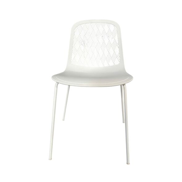 Ghế tựa Rombi lưng nhựa chân thép