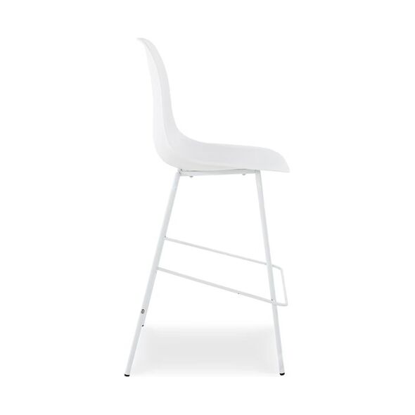Ghế bar Eames lưng nhựa chân thép