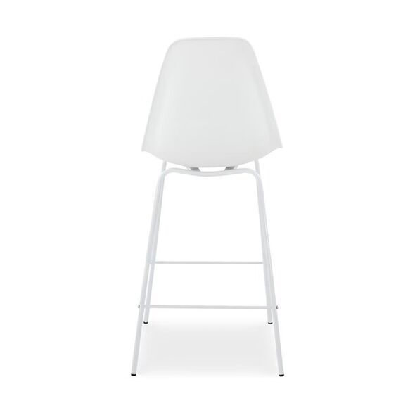 Ghế bar Eames lưng nhựa chân thép