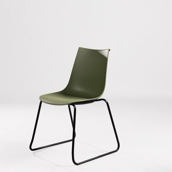 Ghế tựa Amelie 02 lưng nhựa chân thép