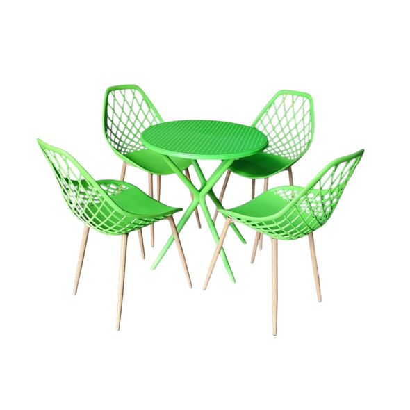Bộ bàn 2-4 ghế nhựa Fusia chân thép