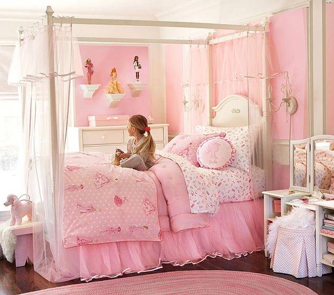 Mẫu phòng ngủ trẻ em giường tầng công chúa